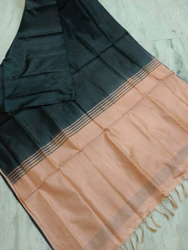 Soft Black Banana Pith Saree
