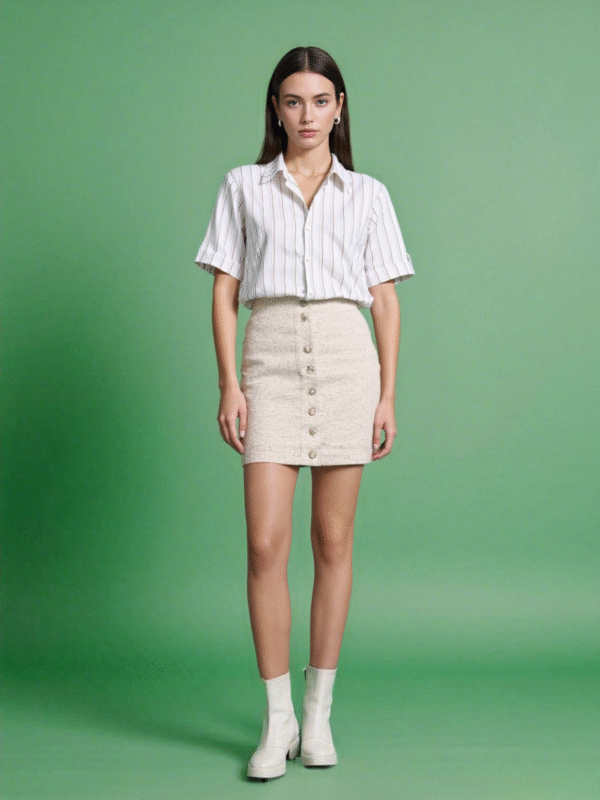 Linen Crop Top Shirt